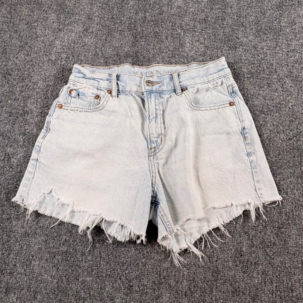 American Eagle Strigid Jean Shorts Womens 0 Distressed Cut Off Grunge Festival